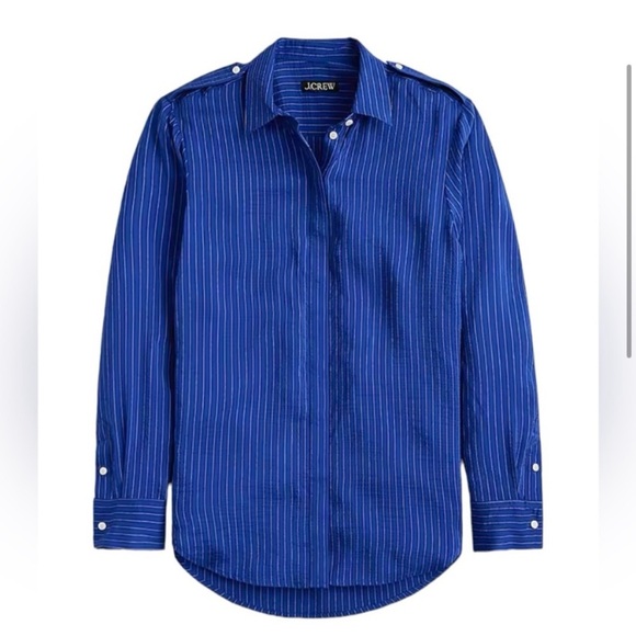 J.Crew Textured drapey button-up shirt BY680 size Small - Picture 11 of 11